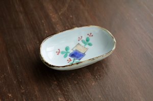 画像2: 色絵ふち鉄書物文豆皿　/　清水なお子