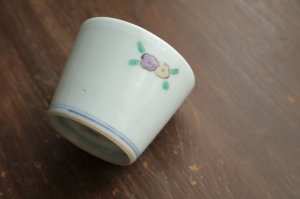 画像2: 色絵蕎麦猪口鹿の草花文　/　清水なお子