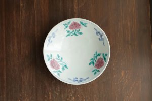 画像2: 色絵牡丹文6寸浅鉢　/　清水なお子