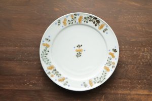 画像1: 色絵枇杷唐草7.5寸リム皿　/　清水なお子