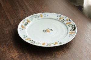 画像2: 色絵枇杷唐草7.5寸リム皿　/　清水なお子
