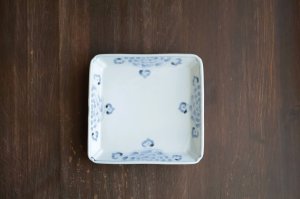 画像1: 菊花文四方皿　/　清水なお子