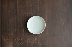 画像1: 緑白釉3寸小皿　/　土井善男 (1)