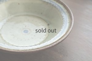 画像4: 5寸深皿　飛び鉋　緑灰釉　呉須　/　福井一伯
