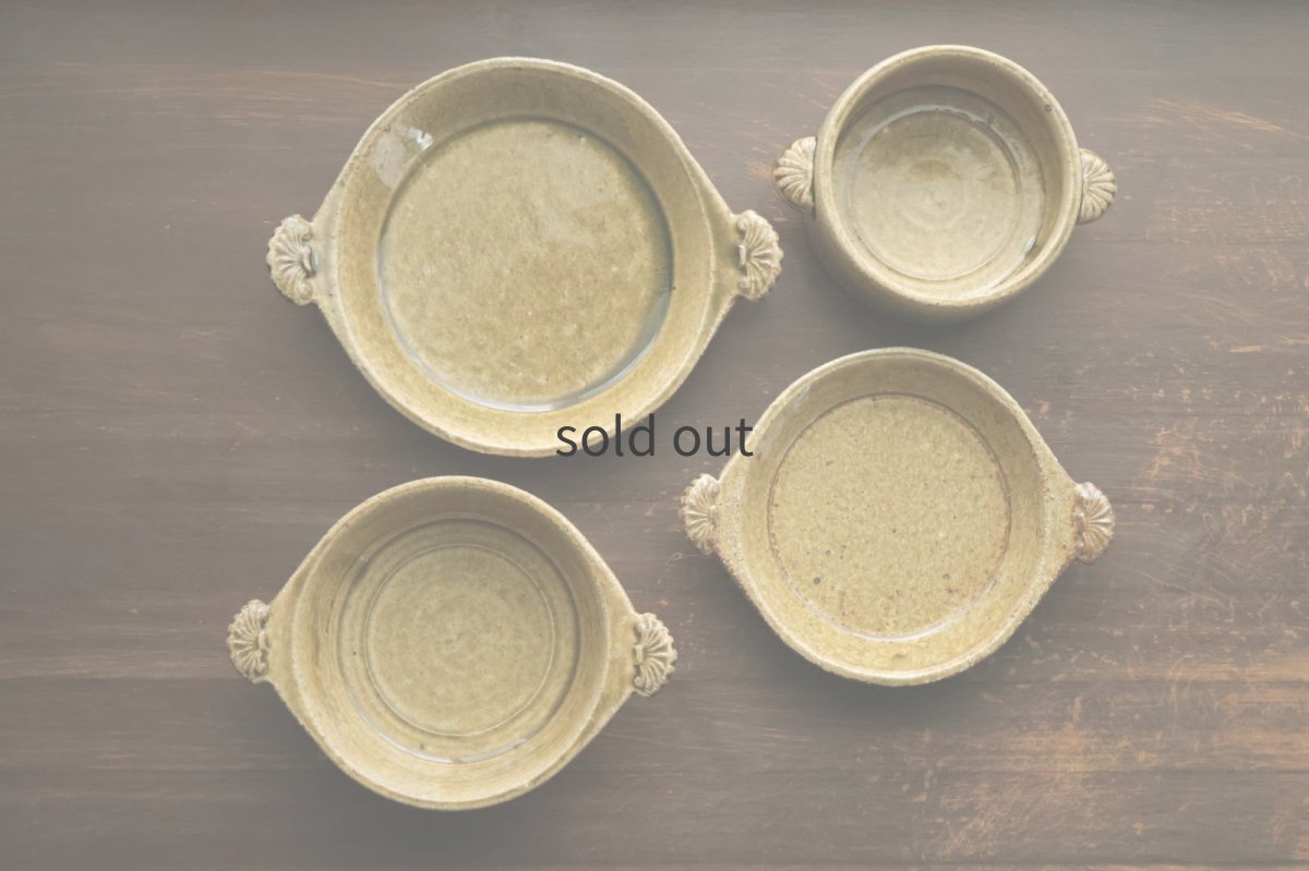 画像8: 耐熱丸皿貝耳（S）薄アメ　/　服部克哉 (8)