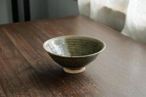 画像1: 灰緑飯碗　/　早川ヤスシ