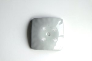 画像3: 白磁線刻角豆皿　/　平岡　仁