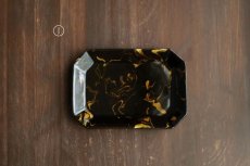 画像1: すみ切り皿（小）　/　松原竜馬 (1)