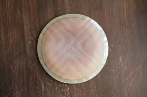 画像3: 樫灰釉（緑）波紋丸皿（6寸）　/　見野大介