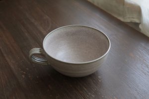 画像1: 鳩羽釉（紫マット）スープカップ　/　見野大介