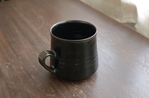 画像1: 梟釉（焦茶マット）マグカップ　/　見野大介