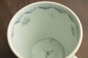 画像4: 薄青イスパニア紋×灰緑マグカップ　/　村山朋子
