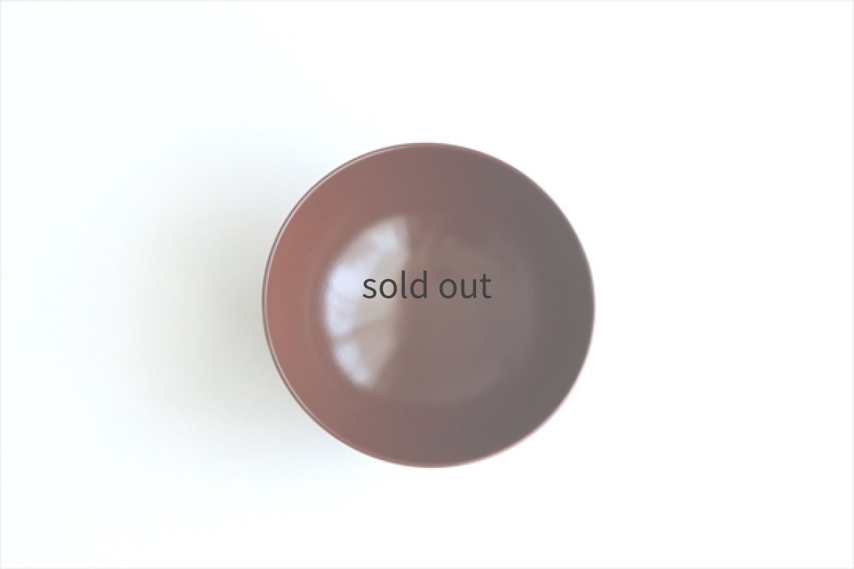 画像2: 時代椀　赤（カバ）弁柄拭漆　/　名古路英介 (2)