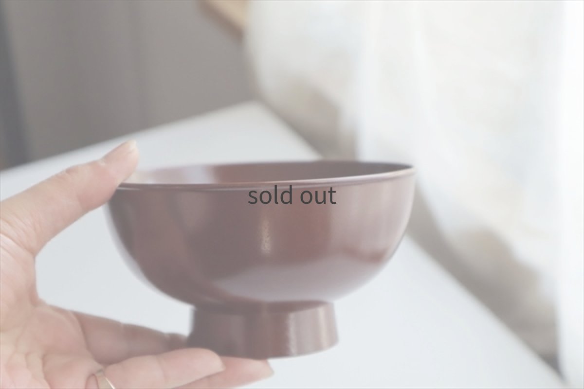 画像6: 時代椀　赤（カバ）弁柄拭漆　/　名古路英介 (6)