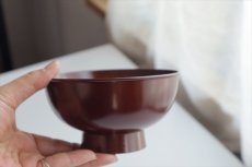 画像6: 時代椀　赤（カバ）弁柄拭漆　/　名古路英介 (6)