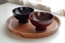 画像7: 時代椀　赤（カバ）弁柄拭漆　/　名古路英介 (7)