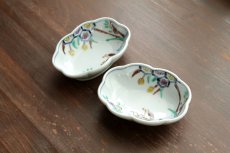 画像2: 色絵粟鶉文楕円輪花皿（小）　/　清水なお子 (2)