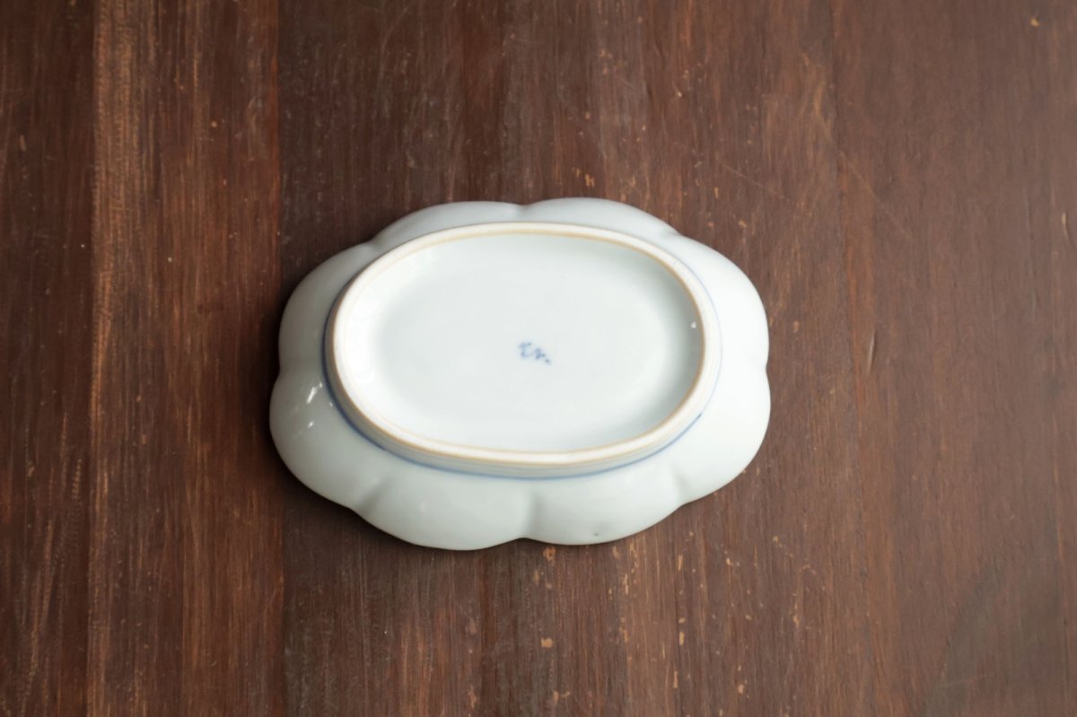 画像3: 色絵粟鶉文楕円輪花皿（小）　/　清水なお子 (3)