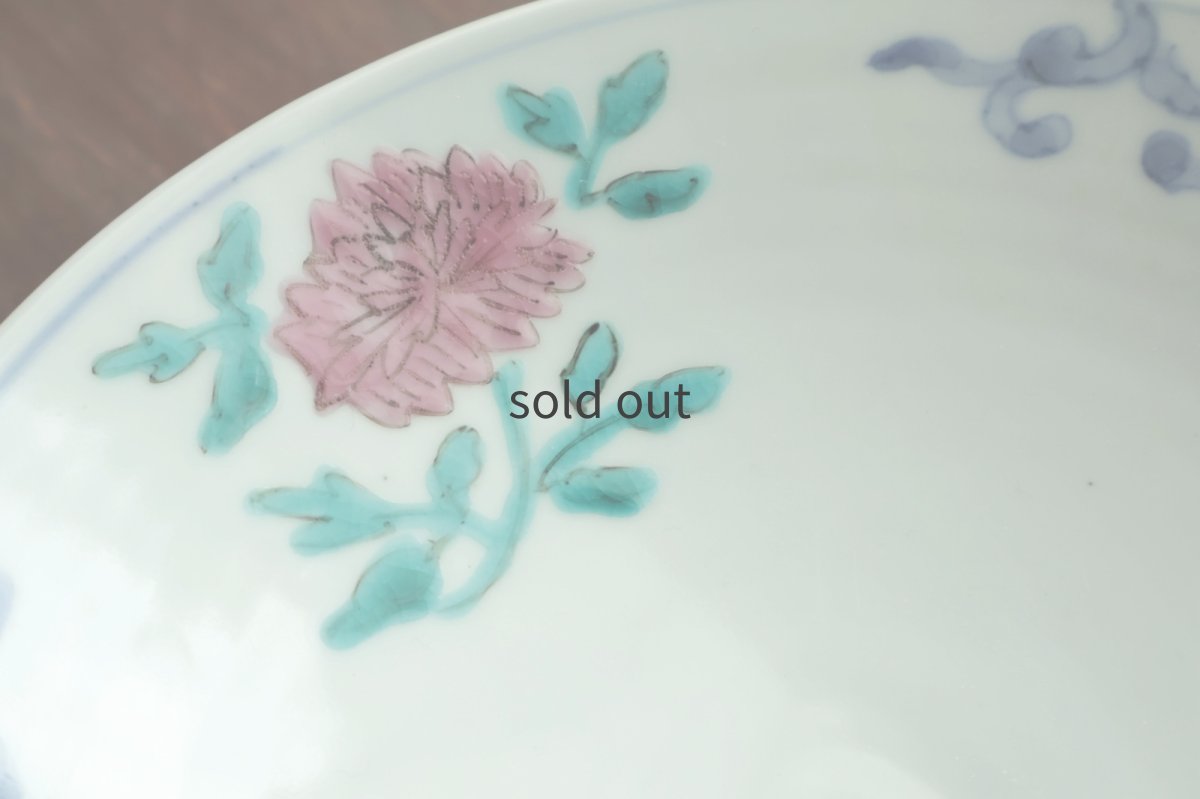 画像5: 色絵牡丹文6寸浅鉢　/　清水なお子 (5)