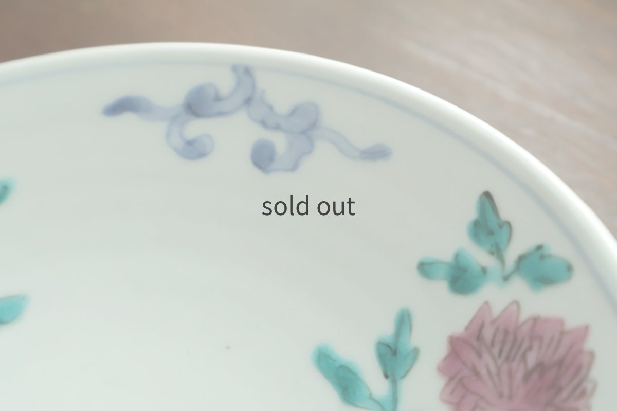 画像4: 色絵牡丹文6寸浅鉢　/　清水なお子 (4)