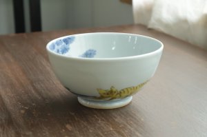 画像1: 色絵飯碗松に虎文　/　清水なお子