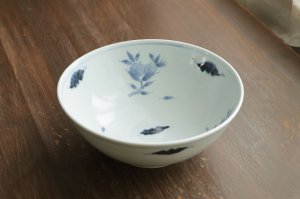 画像1: 桃に蝙蝠6寸鉢　/　清水なお子