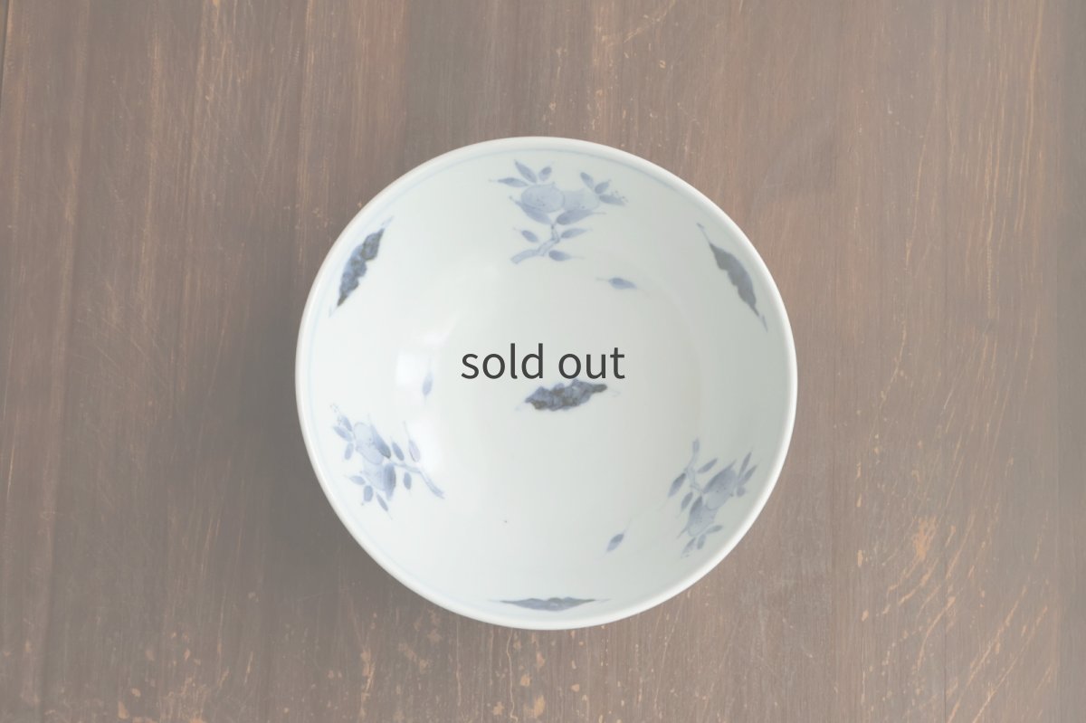 画像2: 桃に蝙蝠6寸鉢　/　清水なお子 (2)