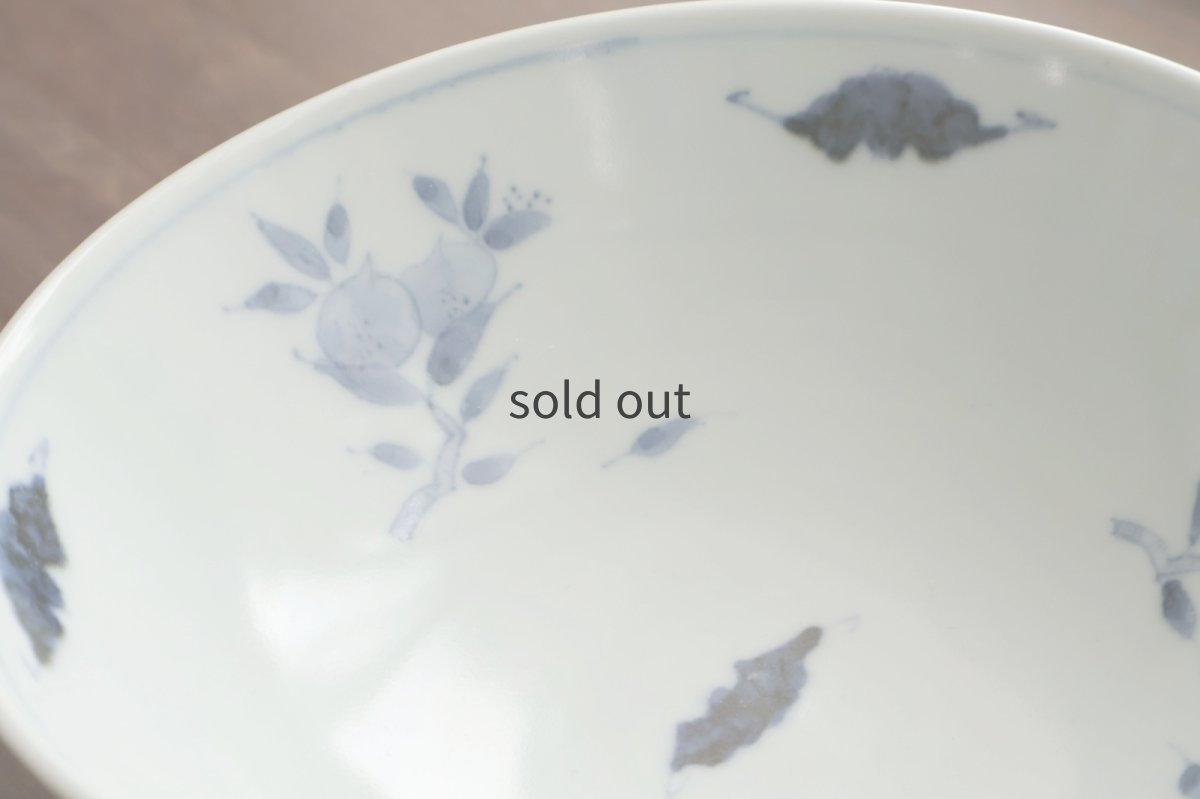 画像5: 桃に蝙蝠6寸鉢　/　清水なお子 (5)