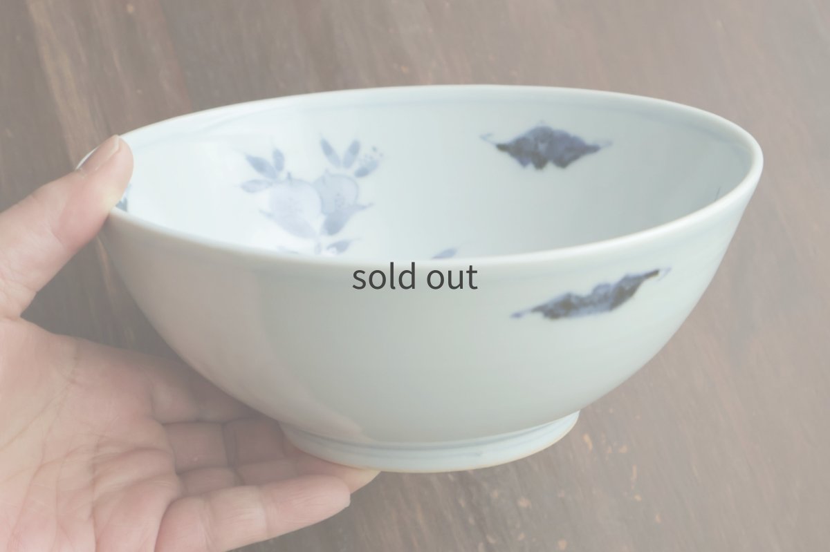 画像7: 桃に蝙蝠6寸鉢　/　清水なお子 (7)