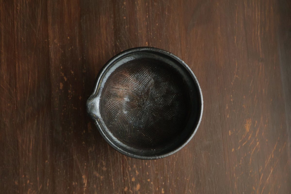 画像3: 黒釉　すり鉢4寸　/　八木橋昇 (3)