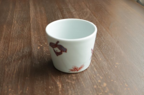 画像1: 色絵蕎麦猪口ほおずき文　/　清水なお子 (1)