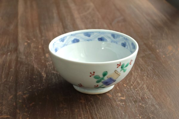 画像1: 色絵飯碗書物文　/　清水なお子 (1)