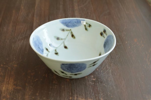 画像1: ダミ花鉄絵唐草鉢　/　清水なお子 (1)