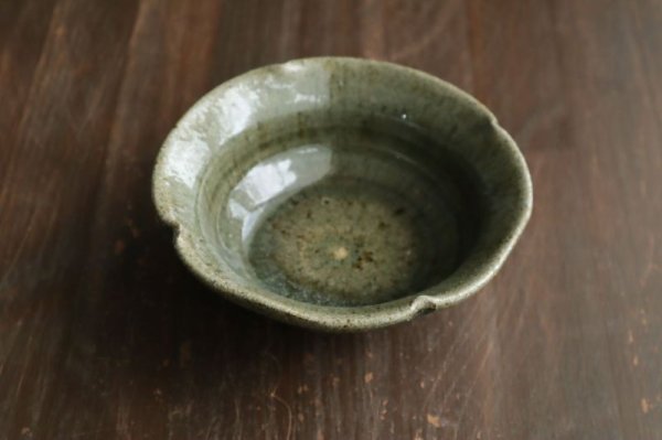 画像1: 灰緑輪花鉢　/　早川ヤスシ (1)
