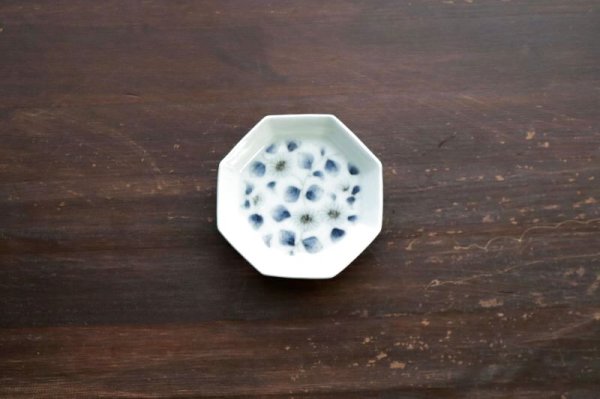 画像2: 菊花八角皿SS　/　村山朋子 (2)